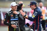 Lando Norris with Max Verstappen at the F1 Grand Prix of Great Britain - Qualifying - Source: Getty